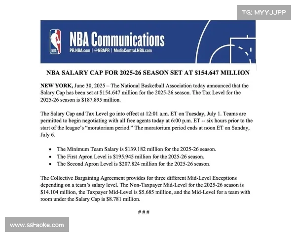 下赛季工资帽大幅上涨 奢侈税线同步提升引联盟格局新变